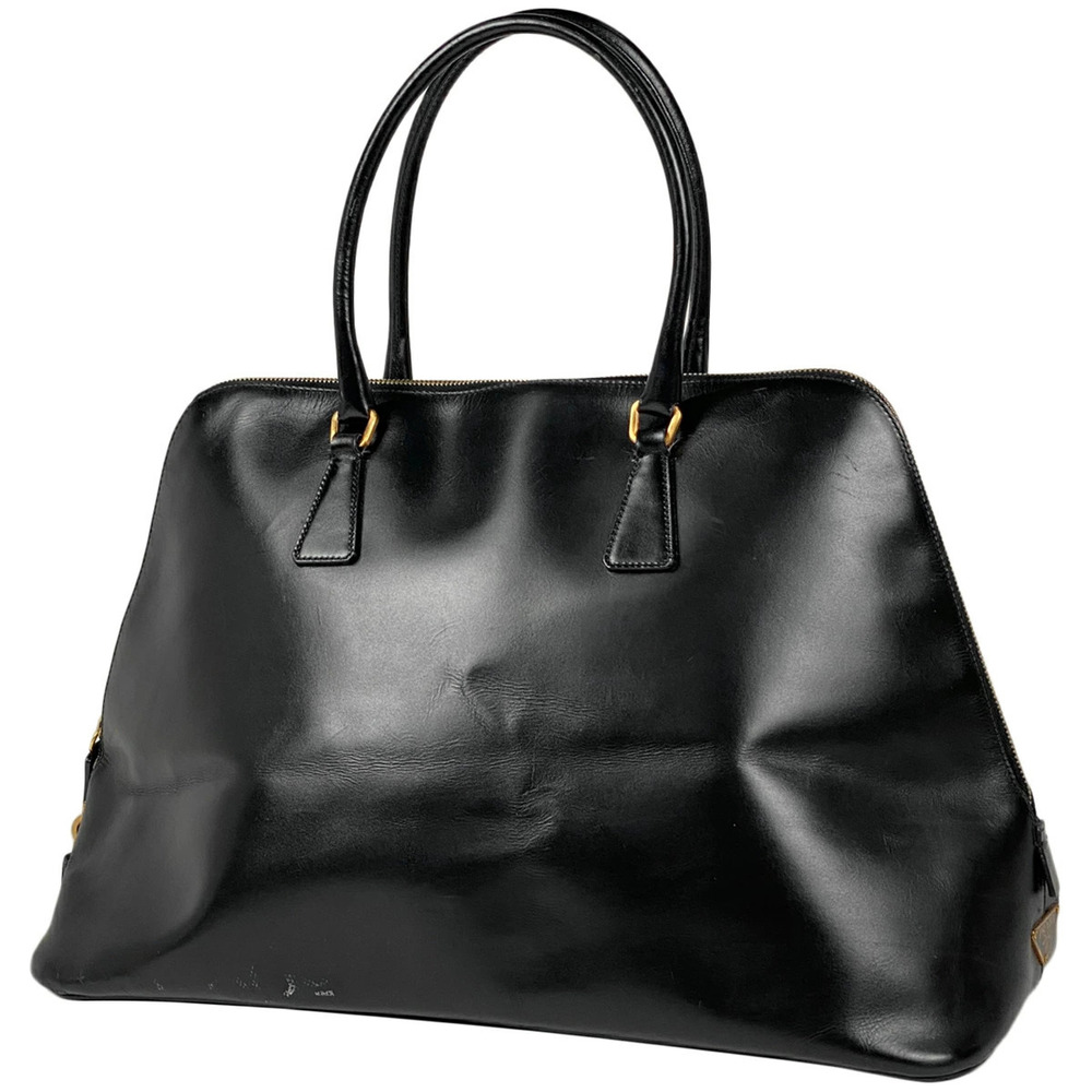 Prada Saffiano Lux leather top handle bag Nero Black